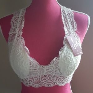 NWT- White Lace Bralet